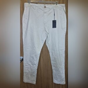 Daniel Hechter Mens 38x30 Chino Cotton Blend  Beige Khaki Tan Pants NEW